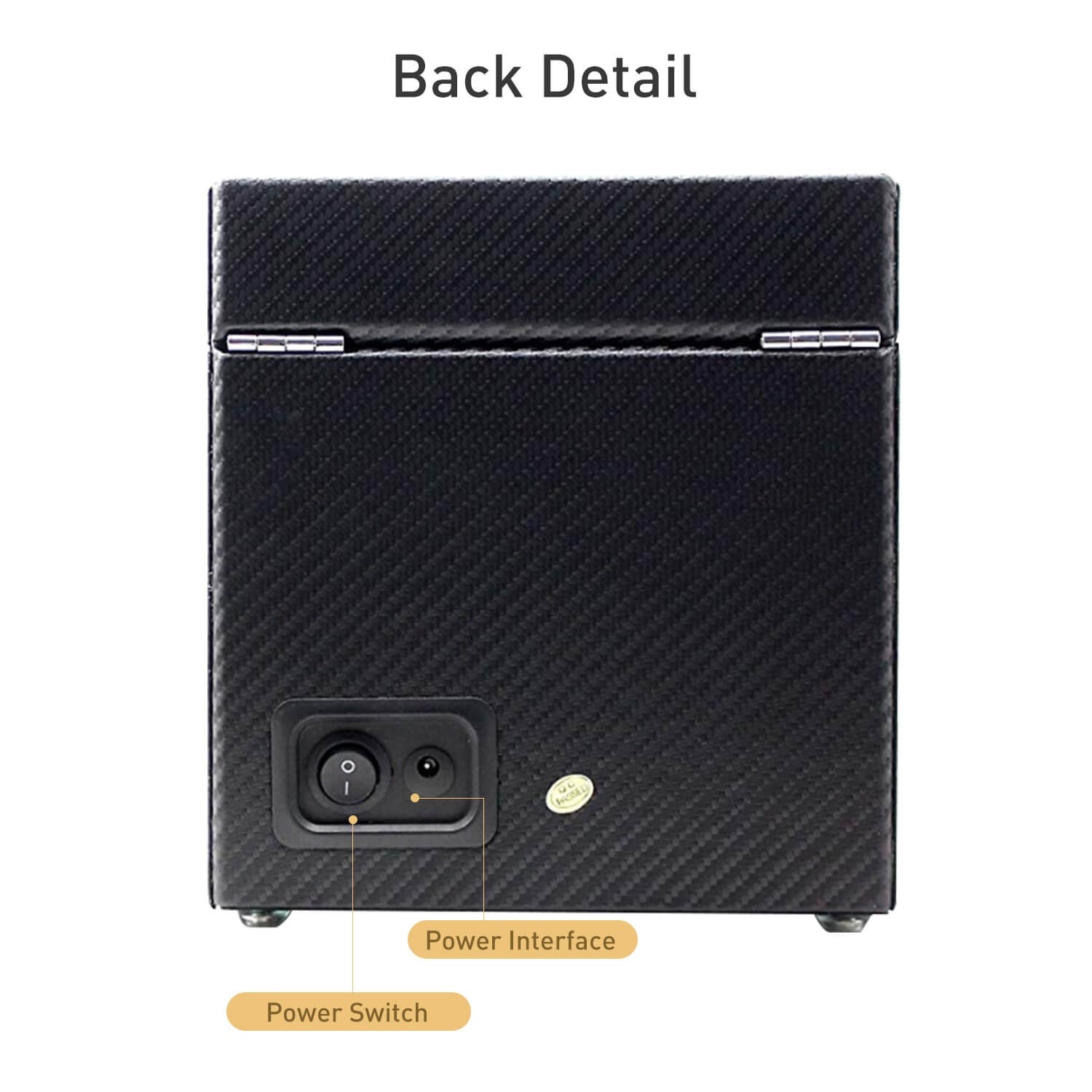 Double Watch Winder Box Black Leather