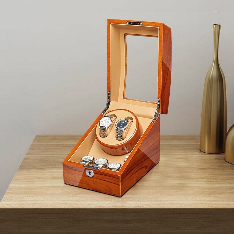 Best Jqueen Wooden Double Watch Winder Red