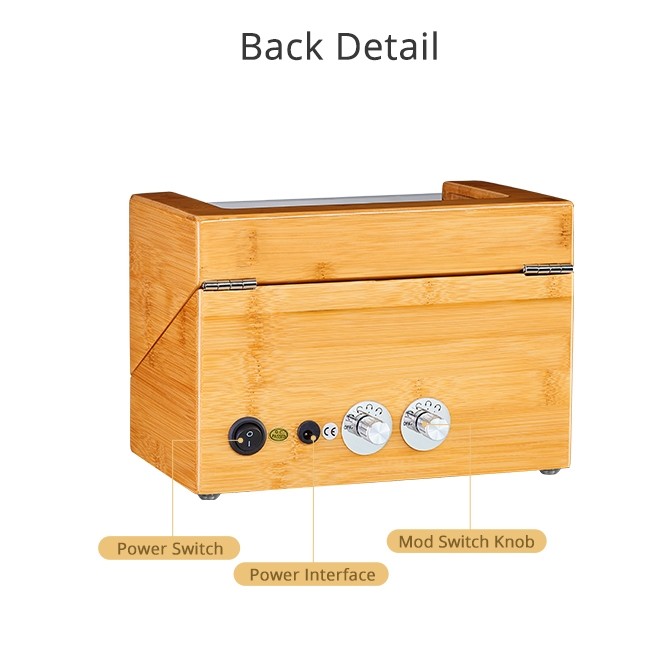 Luxury Jqueen Bamboo Double Watch Winder