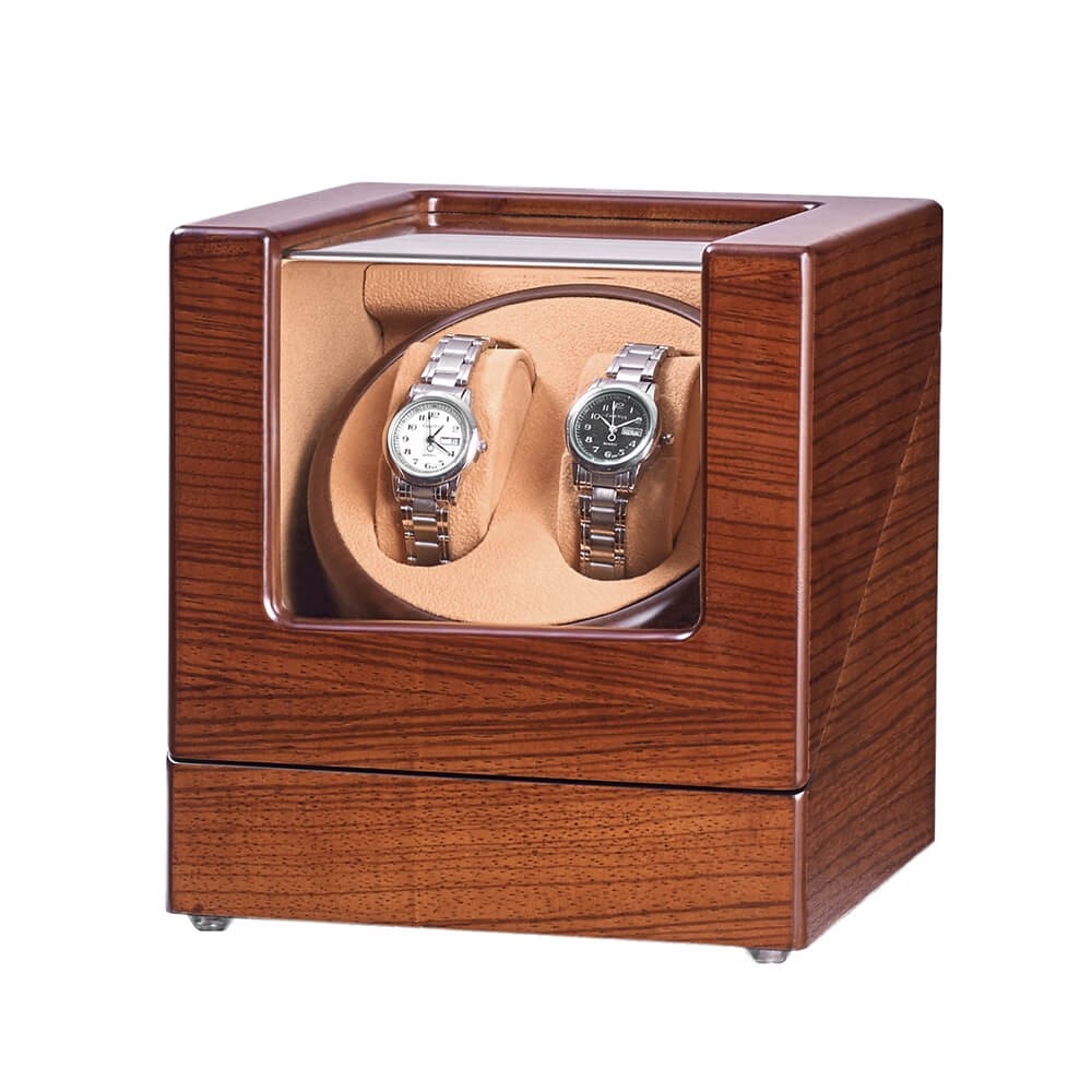 Best Jqueen Wooden Double Watch Winder Mandshurica