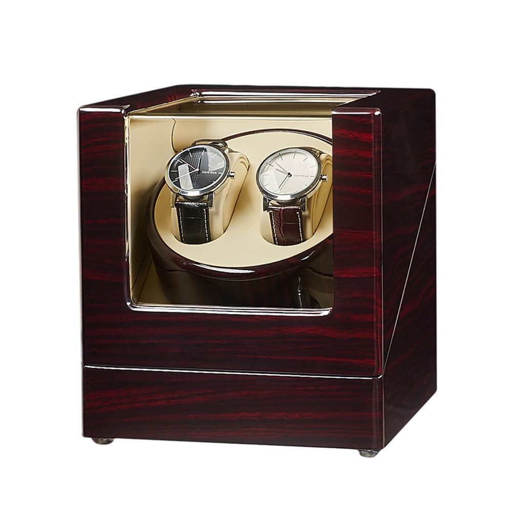 Best Jqueen Ebony Double Watch Winder Red