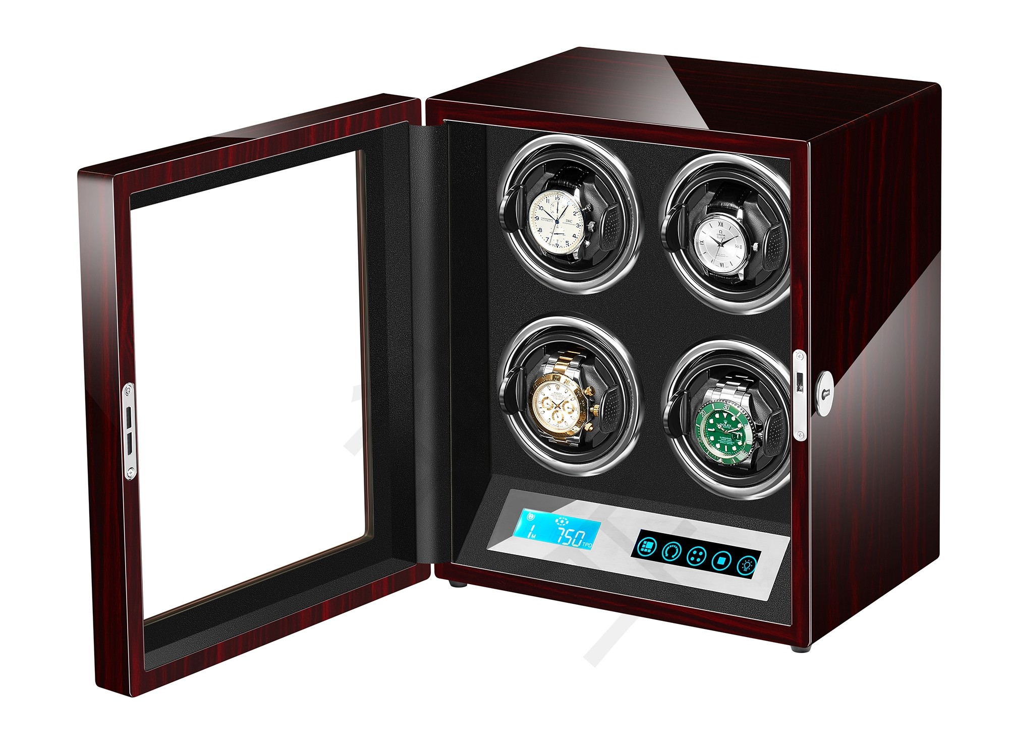 Jqueen Wooden Quad Watch Winder