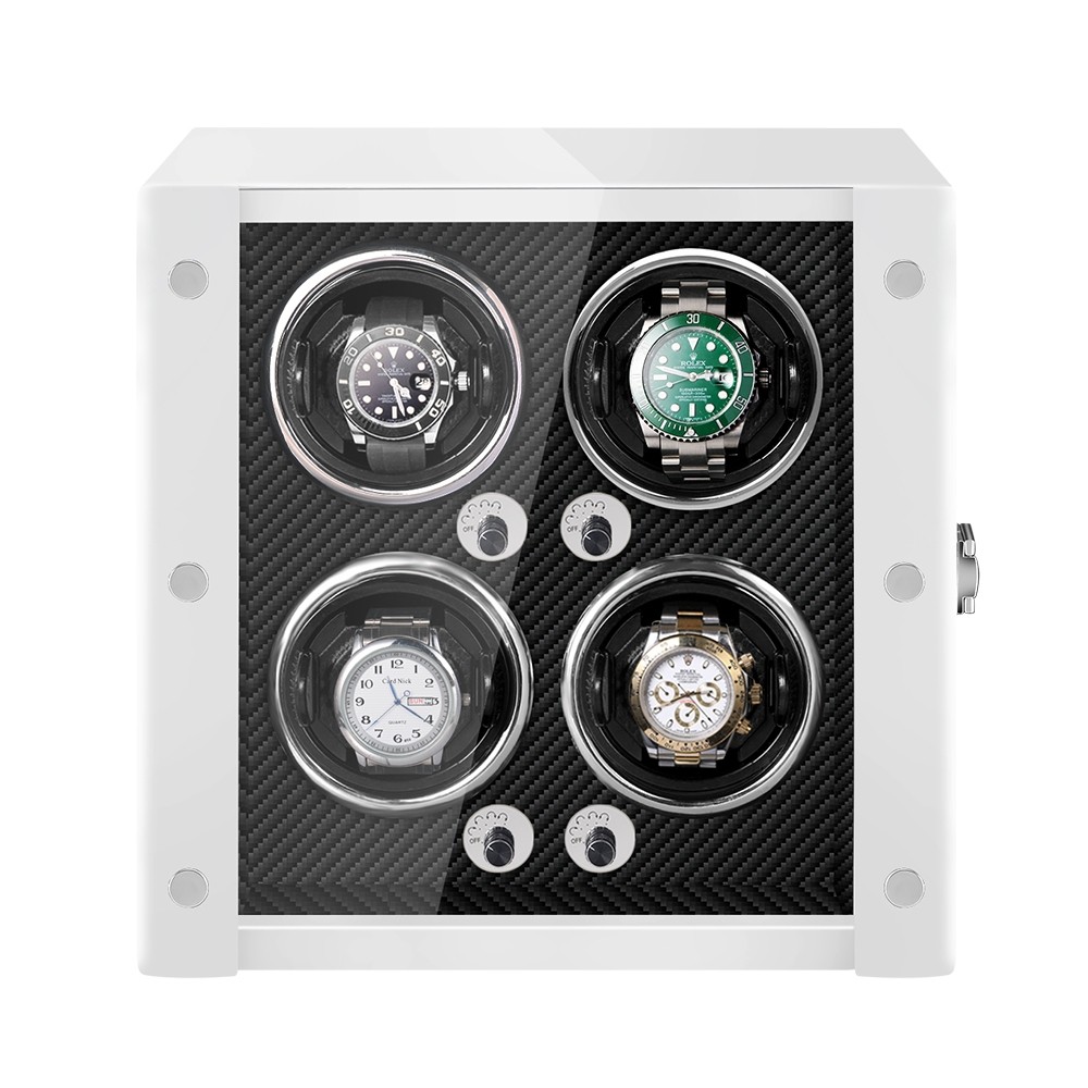 Jqueen Acrylic Quad Watch Winder White