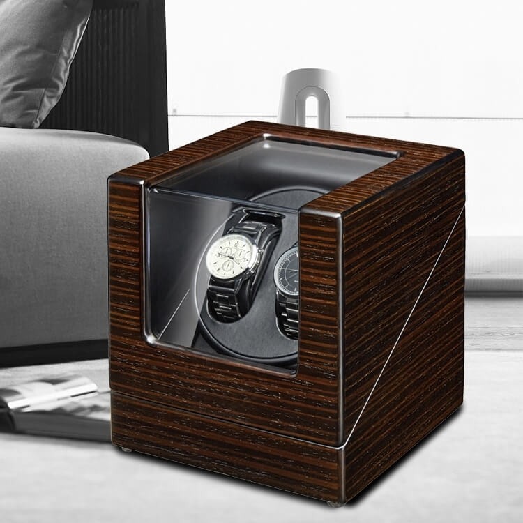 Jqueen Double Automatic Watch Winder Black Ebony